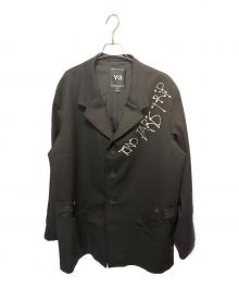 Y-3（ワイスリー）の古着「CHITO CITY GRAPHIC WOOL BLAZER」｜ブラック