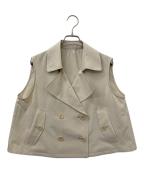 BLUE LABEL CRESTBRIDGEブルーレーベルクレストブリッジ）の古着「ハイカウントナノショートベスト」｜ベージュ