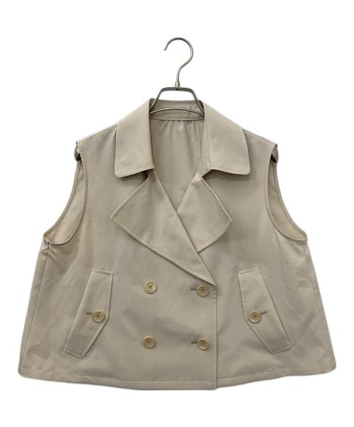 BLUE LABEL CRESTBRIDGE（ブルーレーベルクレストブリッジ）BLUE LABEL CRESTBRIDGE (ブルーレーベルクレストブリッジ) ハイカウントナノショートベスト ベージュ サイズ:38の古着・服飾アイテム