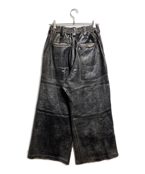 SUBLATIONS（サブレーションズ）SUBLATIONS (サブレーションズ) CRACKING COATED MILITARY PANTS/クラッキングコーティングミリタリーパンツ ブラックの古着・服飾アイテム