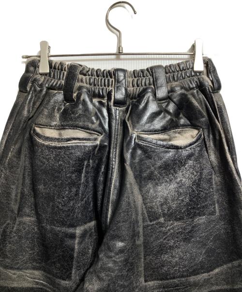 SUBLATIONS（サブレーションズ）SUBLATIONS (サブレーションズ) CRACKING COATED MILITARY PANTS/クラッキングコーティングミリタリーパンツ ブラックの古着・服飾アイテム