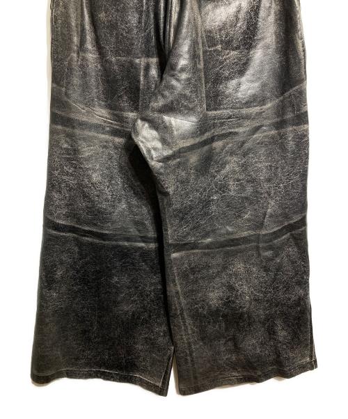 SUBLATIONS（サブレーションズ）SUBLATIONS (サブレーションズ) CRACKING COATED MILITARY PANTS/クラッキングコーティングミリタリーパンツ ブラックの古着・服飾アイテム