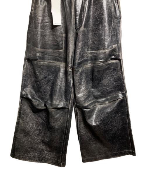 SUBLATIONS（サブレーションズ）SUBLATIONS (サブレーションズ) CRACKING COATED MILITARY PANTS/クラッキングコーティングミリタリーパンツ ブラックの古着・服飾アイテム