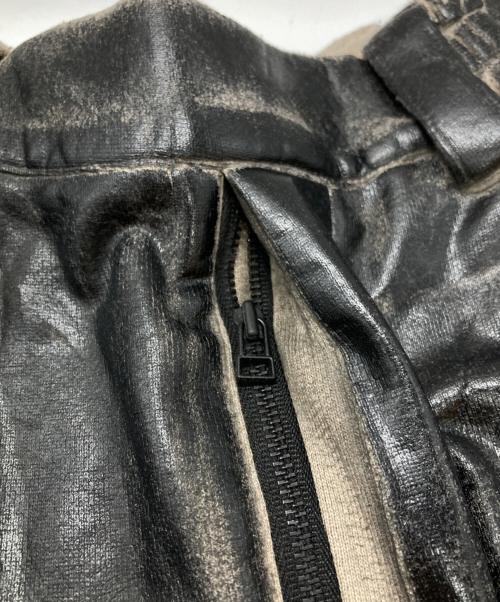 SUBLATIONS（サブレーションズ）SUBLATIONS (サブレーションズ) CRACKING COATED MILITARY PANTS/クラッキングコーティングミリタリーパンツ ブラックの古着・服飾アイテム