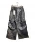 SUBLATIONS（サブレーションズ）の古着「CRACKING COATED MILITARY PANTS/クラッキングコーティングミリタリーパンツ」｜ブラック