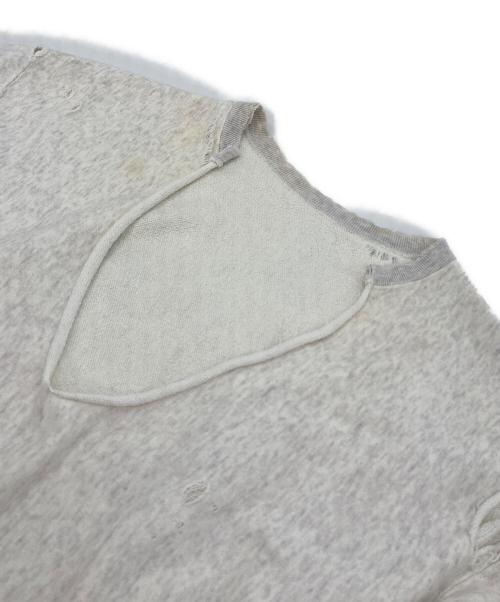 ANCELLM（アンセルム）ANCELLM (アンセルム) CRASH CREWNECK SWEAT SHIRT  クラッシュ加工スウェット グレー サイズ:2の古着・服飾アイテム