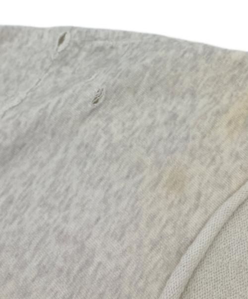 ANCELLM（アンセルム）ANCELLM (アンセルム) CRASH CREWNECK SWEAT SHIRT  クラッシュ加工スウェット グレー サイズ:2の古着・服飾アイテム