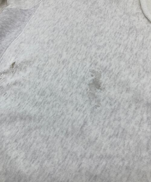 ANCELLM（アンセルム）ANCELLM (アンセルム) CRASH CREWNECK SWEAT SHIRT  クラッシュ加工スウェット グレー サイズ:2の古着・服飾アイテム