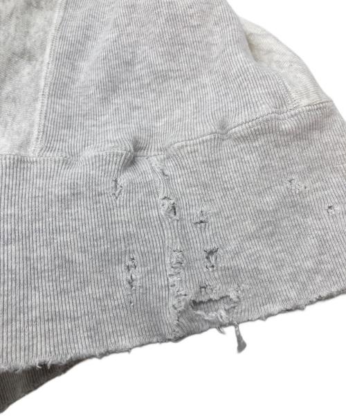 ANCELLM（アンセルム）ANCELLM (アンセルム) CRASH CREWNECK SWEAT SHIRT  クラッシュ加工スウェット グレー サイズ:2の古着・服飾アイテム