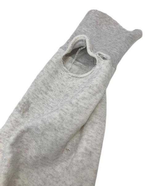 ANCELLM（アンセルム）ANCELLM (アンセルム) CRASH CREWNECK SWEAT SHIRT  クラッシュ加工スウェット グレー サイズ:2の古着・服飾アイテム