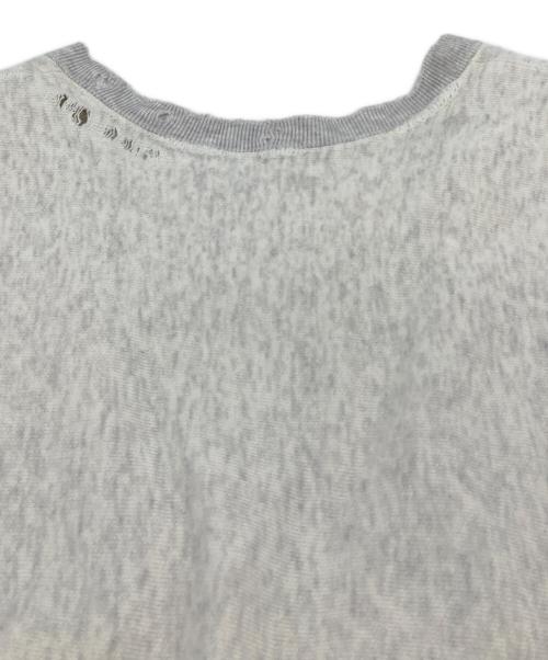 ANCELLM（アンセルム）ANCELLM (アンセルム) CRASH CREWNECK SWEAT SHIRT  クラッシュ加工スウェット グレー サイズ:2の古着・服飾アイテム