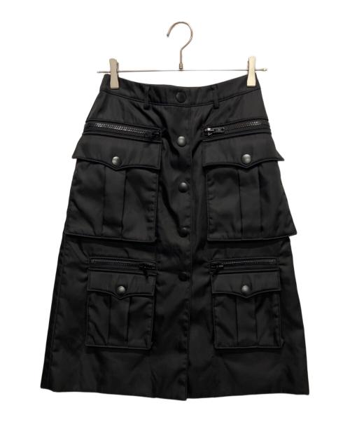 PRADA（プラダ）PRADA (プラダ) ナイロンギャバジンスカート ブラック サイズ:36の古着・服飾アイテム