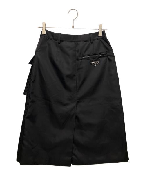 PRADA（プラダ）PRADA (プラダ) ナイロンギャバジンスカート ブラック サイズ:36の古着・服飾アイテム