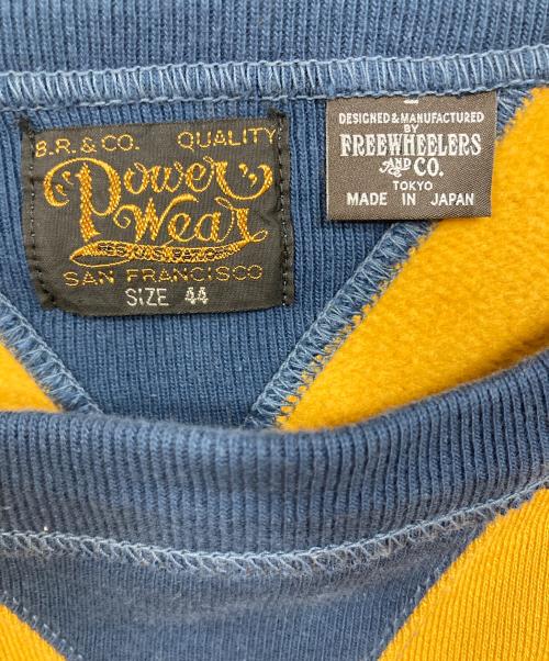 freewheelers（フリーホイーラーズ）FREEWHEELERS (フリーホイーラーズ) デビルドッグ ダブルVガゼットスウェット　日本製 イエロー サイズ:44の古着・服飾アイテム