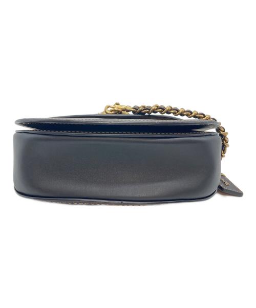 COACH（コーチ）COACH (コーチ) Turnlock Saddle Bag ショルダーバッグ　レザーバッグ ブラック サイズ:実寸参照の古着・服飾アイテム