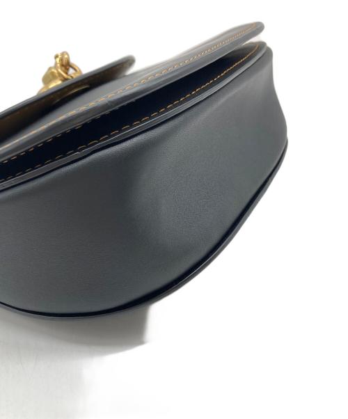 COACH（コーチ）COACH (コーチ) Turnlock Saddle Bag ショルダーバッグ　レザーバッグ ブラック サイズ:実寸参照の古着・服飾アイテム