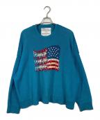 DAIRIKUダイリク）の古着「American Dream Inside-out Knit コットンニット　Episode4 19AW K-2」｜ブルー
