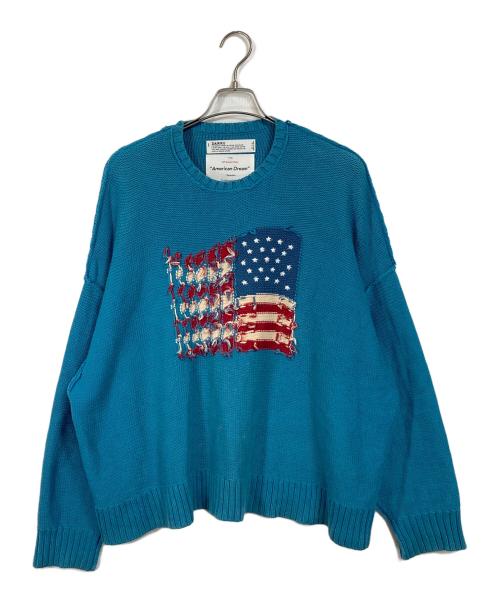 DAIRIKU（ダイリク）DAIRIKU (ダイリク) American Dream Inside-out Knit コットンニット　Episode4 19AW K-2 ブルー サイズ:FREEの古着・服飾アイテム