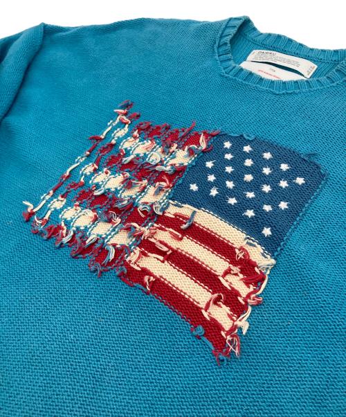 DAIRIKU（ダイリク）DAIRIKU (ダイリク) American Dream Inside-out Knit コットンニット　Episode4 19AW K-2 ブルー サイズ:FREEの古着・服飾アイテム
