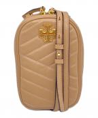 TORY BURCHトリーバーチ）の古着「KIRA CHEVRON PHONE CROSSBODY  ミニショルダーバッグ　ポーチバッグ」｜ピンク