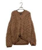 DRAWERドゥロワー）の古着「フリンジカーディガン」｜ブラウン
