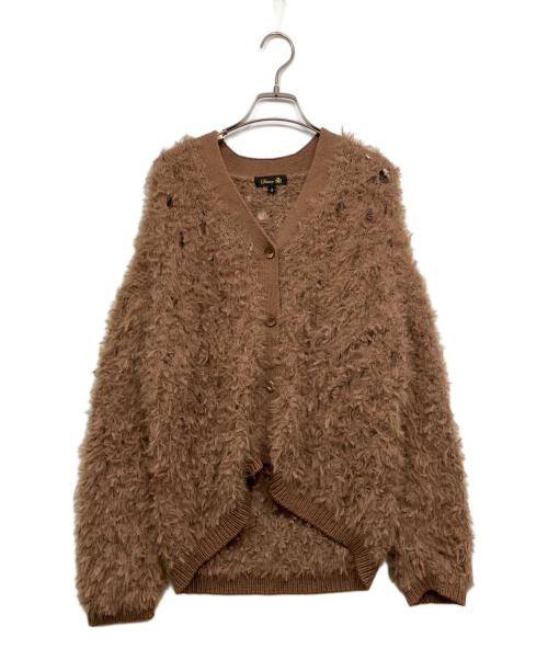 DRAWER（ドゥロワー）DRAWER (ドゥロワー) フリンジカーディガン ブラウン サイズ:2の古着・服飾アイテム