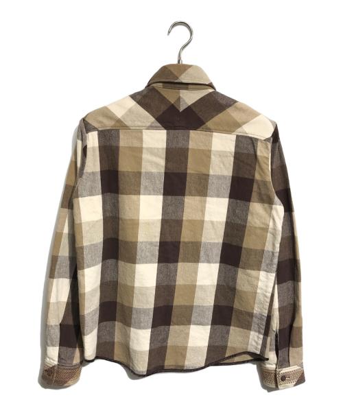 NUMBER (N)INE（ナンバーナイン）NUMBER (N)INE (ナンバーナイン) バッファローチェックシャツ ブラウン サイズ:2の古着・服飾アイテム