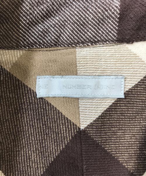 NUMBER (N)INE（ナンバーナイン）NUMBER (N)INE (ナンバーナイン) バッファローチェックシャツ ブラウン サイズ:2の古着・服飾アイテム