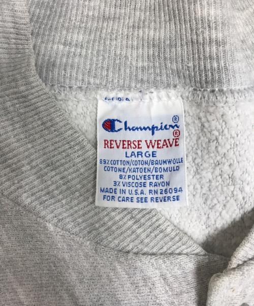 Champion REVERSE WEAVE（チャンピオン リバース ウィーブ）Champion REVERSE WEAVE (チャンピオン リバース ウィーブ) リバースウィーブスナップカーディガン ライトグレー サイズ:LARGEの古着・服飾アイテム