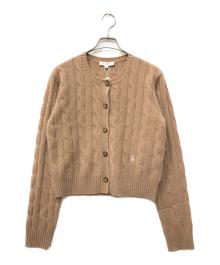 Sporty & Rich（スポーティーアンドリッチ）の古着「Cableknit Cashmere Cardigan」｜ベージュ