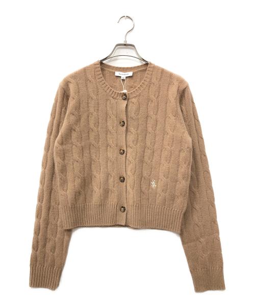 Sporty & Rich（スポーティーアンドリッチ）Sporty & Rich (スポーティーアンドリッチ) Cableknit Cashmere Cardigan ベージュ サイズ:S 未使用品の古着・服飾アイテム