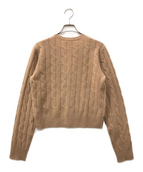 Sporty & Rich（スポーティーアンドリッチ）Sporty & Rich (スポーティーアンドリッチ) Cableknit Cashmere Cardigan ベージュ サイズ:S 未使用品の古着・服飾アイテム
