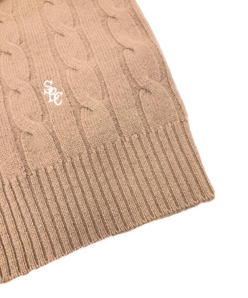 Sporty & Rich（スポーティーアンドリッチ）Sporty & Rich (スポーティーアンドリッチ) Cableknit Cashmere Cardigan ベージュ サイズ:S 未使用品の古着・服飾アイテム
