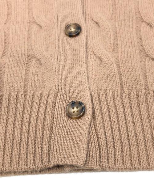 Sporty & Rich（スポーティーアンドリッチ）Sporty & Rich (スポーティーアンドリッチ) Cableknit Cashmere Cardigan ベージュ サイズ:S 未使用品の古着・服飾アイテム
