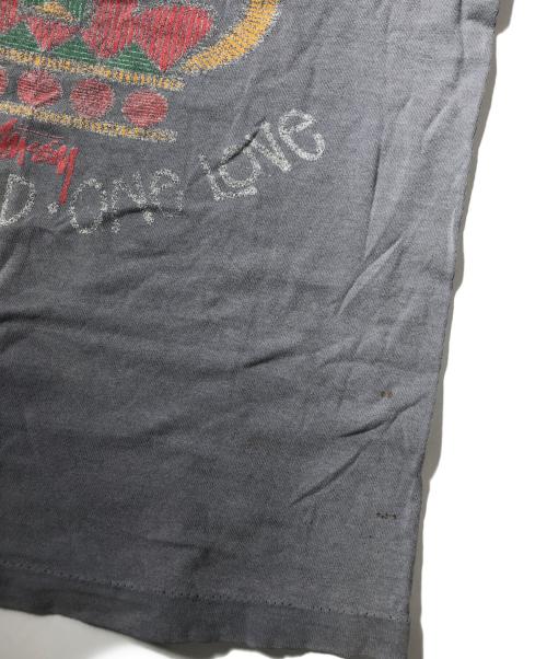 stussy（ステューシー）stussy (ステューシー) 80'S one world one love Tee グレー サイズ:Sの古着・服飾アイテム