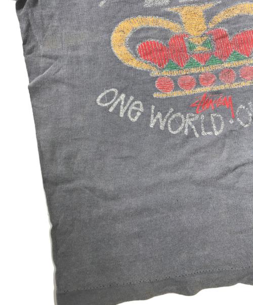 stussy（ステューシー）stussy (ステューシー) 80'S one world one love Tee グレー サイズ:Sの古着・服飾アイテム