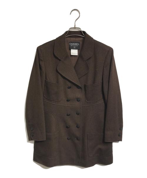 CHANEL（シャネル）CHANEL (シャネル) ココマーク釦 テーラードジャケット ブラウン サイズ:40の古着・服飾アイテム