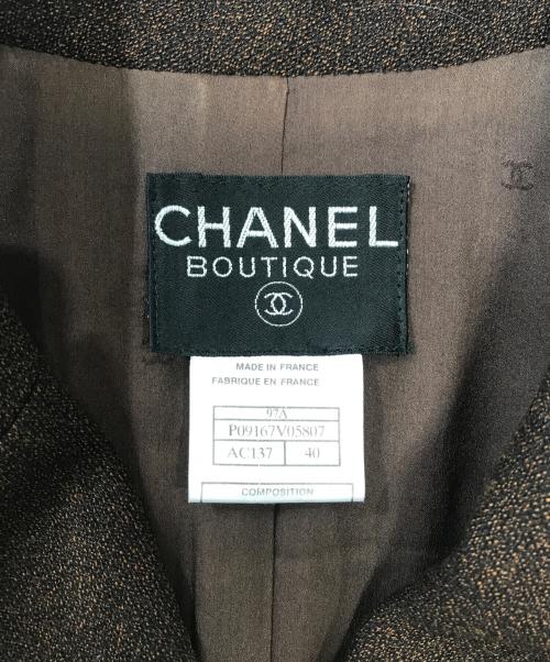 CHANEL（シャネル）CHANEL (シャネル) ココマーク釦 テーラードジャケット ブラウン サイズ:40の古着・服飾アイテム