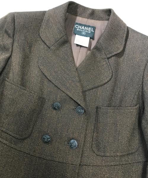 CHANEL（シャネル）CHANEL (シャネル) ココマーク釦 テーラードジャケット ブラウン サイズ:40の古着・服飾アイテム