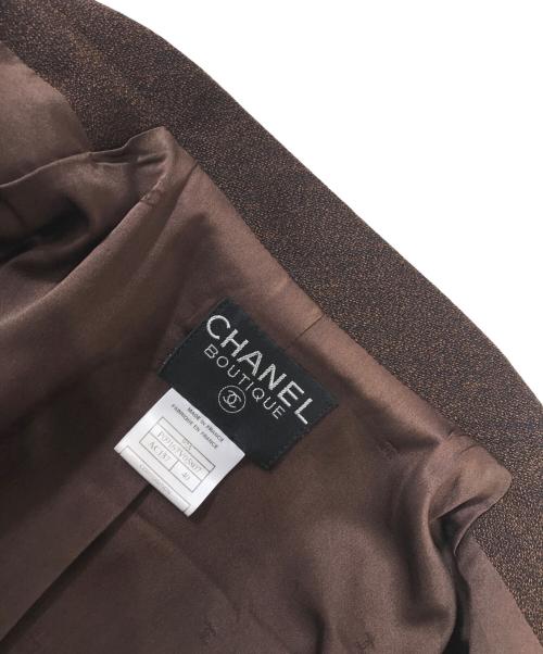 CHANEL（シャネル）CHANEL (シャネル) ココマーク釦 テーラードジャケット ブラウン サイズ:40の古着・服飾アイテム