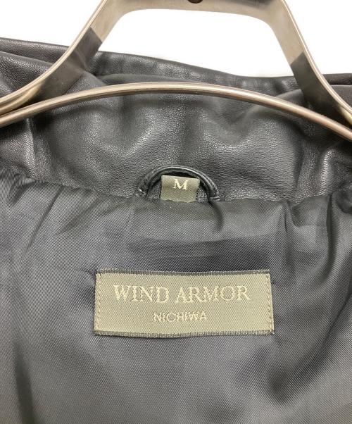 Wind Armor（ウィンドアーマー）Wind Armor (ウィンドアーマー) ラムレザーダウンジャケット ブラック サイズ:Mの古着・服飾アイテム