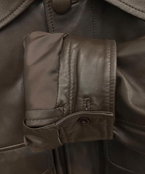 ZARA（ザラ）ZARA (ザラ) Disney (ディズニー) Harry lambert (ハリー・ランバート) レザージャケット ブラウン サイズ:SIZE Lの古着・服飾アイテム