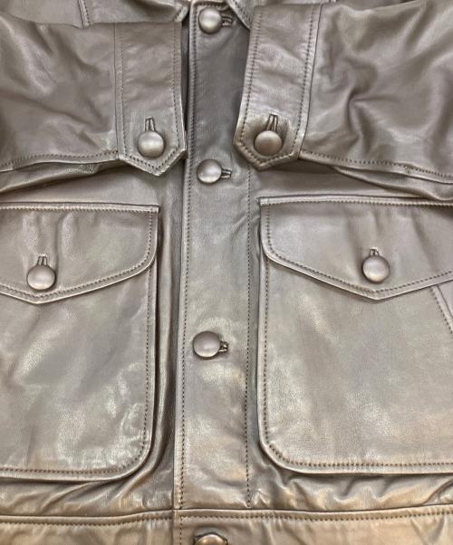 ZARA（ザラ）ZARA (ザラ) Disney (ディズニー) Harry lambert (ハリー・ランバート) レザージャケット ブラウン サイズ:SIZE Lの古着・服飾アイテム