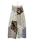 Ameriアメリ）の古着「MEDI VARIOUS PATTERN TUCK PANTS」｜ベージュ