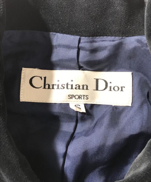 Christian Dior Sports（クリスチャン ディオールスポーツ）Christian Dior Sports (クリスチャン ディオールスポーツ) ベロアチェックジャケット ブルー サイズ:Sの古着・服飾アイテム