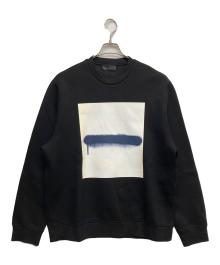 DIESEL Black Gold（ディーゼル ブラック ゴールド）の古着「スクエアスプレープリントスウェット」｜ブラック