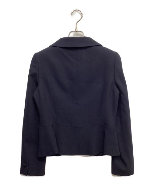 NOUV CONFINI（ヌーヴコンフィニ）nouv confini (ヌーヴコンフィニ) ペプラムジャケット ネイビー サイズ:9の古着・服飾アイテム