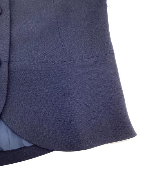 NOUV CONFINI（ヌーヴコンフィニ）nouv confini (ヌーヴコンフィニ) ペプラムジャケット ネイビー サイズ:9の古着・服飾アイテム