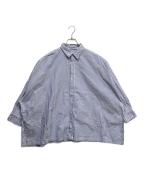 Plageプラージュ）の古着「Light OX Poncho シャツ」｜ブルー