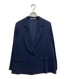 theory luxe（セオリーリュクス）の古着「バックサテンリラックスジャケット」｜ネイビー